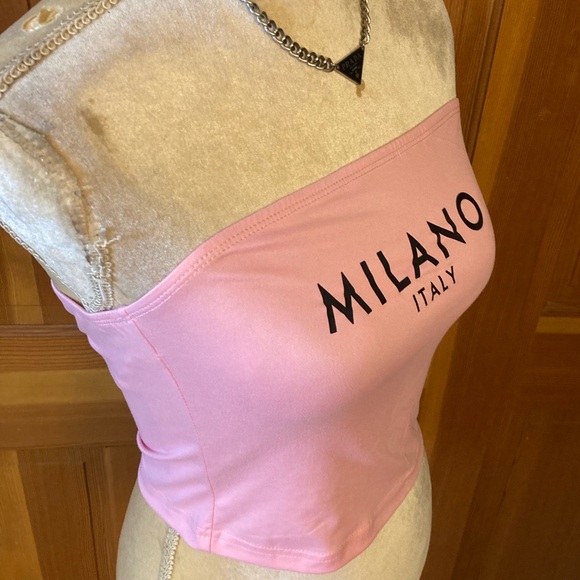 Milano Roma Strapless Baby Pink Tube Top. - Picture 9 of 15